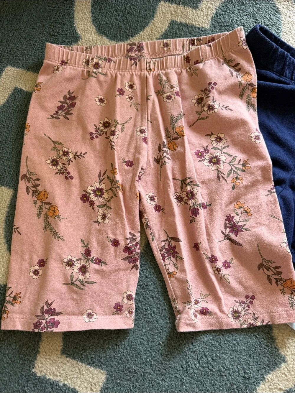 The Children's Place Navy, Pink Floral & Blue Floral Cotton Stretch Shorts Trio